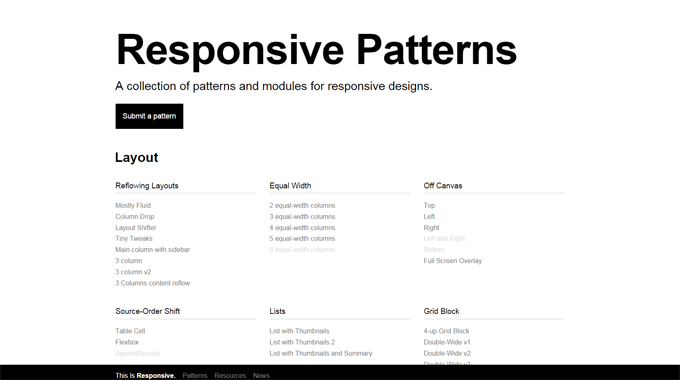 Responsive Web Design Patterns   This Is Responsive